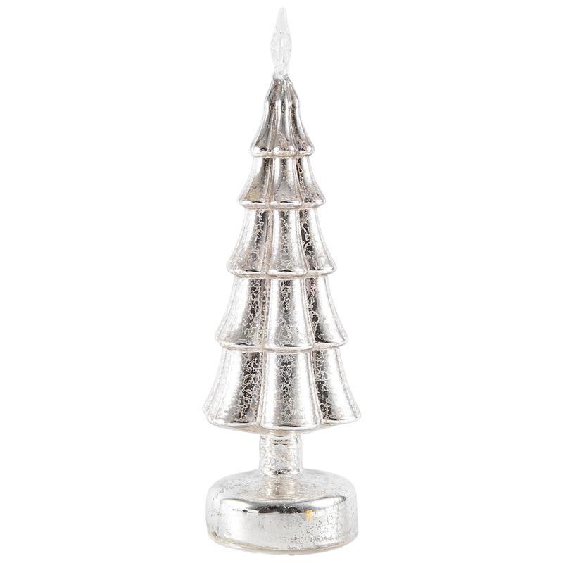Feb.1Pc Christmas Trees Glass Night Light For Home Xmas Romantic Holiday Atmosphere Ornaments