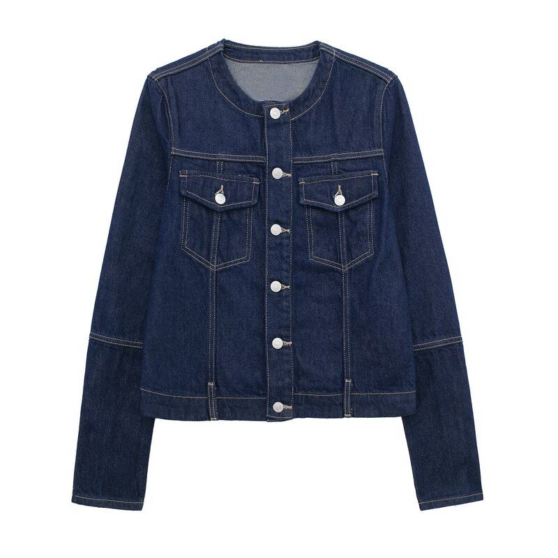Fashion Style 2024 Spring/Summer New Arrival Female Easiest for Match Denim Jacket Coat High Waist Casual Denim 6045041