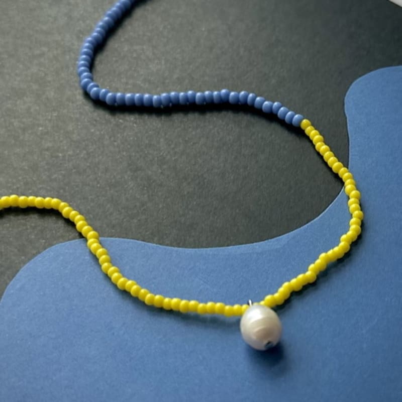 SUZURAN Nami To Pearl Beads Necklace _ Bicolor Pearl Bead Necklace