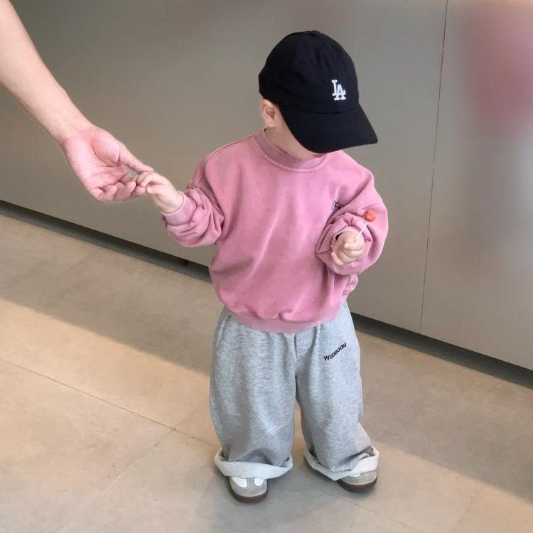 

Осенний свитшот для мальчиков в корейском стиле - Модная и милая футболка с принтом 80