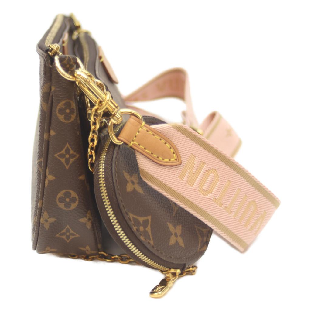 LOUIS VUITTON 20 years M44840 Monogram Multi Pouch Accessories Shoulder bag Brown / pinkUsed
