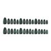 3D Epoxy Black & Green Gradient Cat Eye Removable Wearable Fake Nails Kit (30 Pieces)