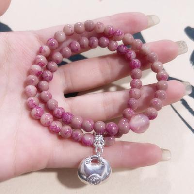 Beaded Bracelet 2025 New Bracelet Girlfriend Jewelry Niche Design Sense Chubby Fu Rose Bead Bracelet