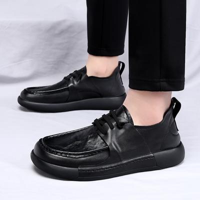 Fashion Trendy Minimalist Men's Leather High-quality Shoes Men's Outdoor Leisure Activities Strolling Comfortable Men's Shoes