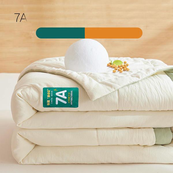 

Новое летнее одеяло с наполнителем из соевого волокна, размера «Квин», класс А, для беременных и детей, тонкое одеяло, антимикробное, дышащее, пуховое одеяло размера «Кинг» 120x150cm молочный белый