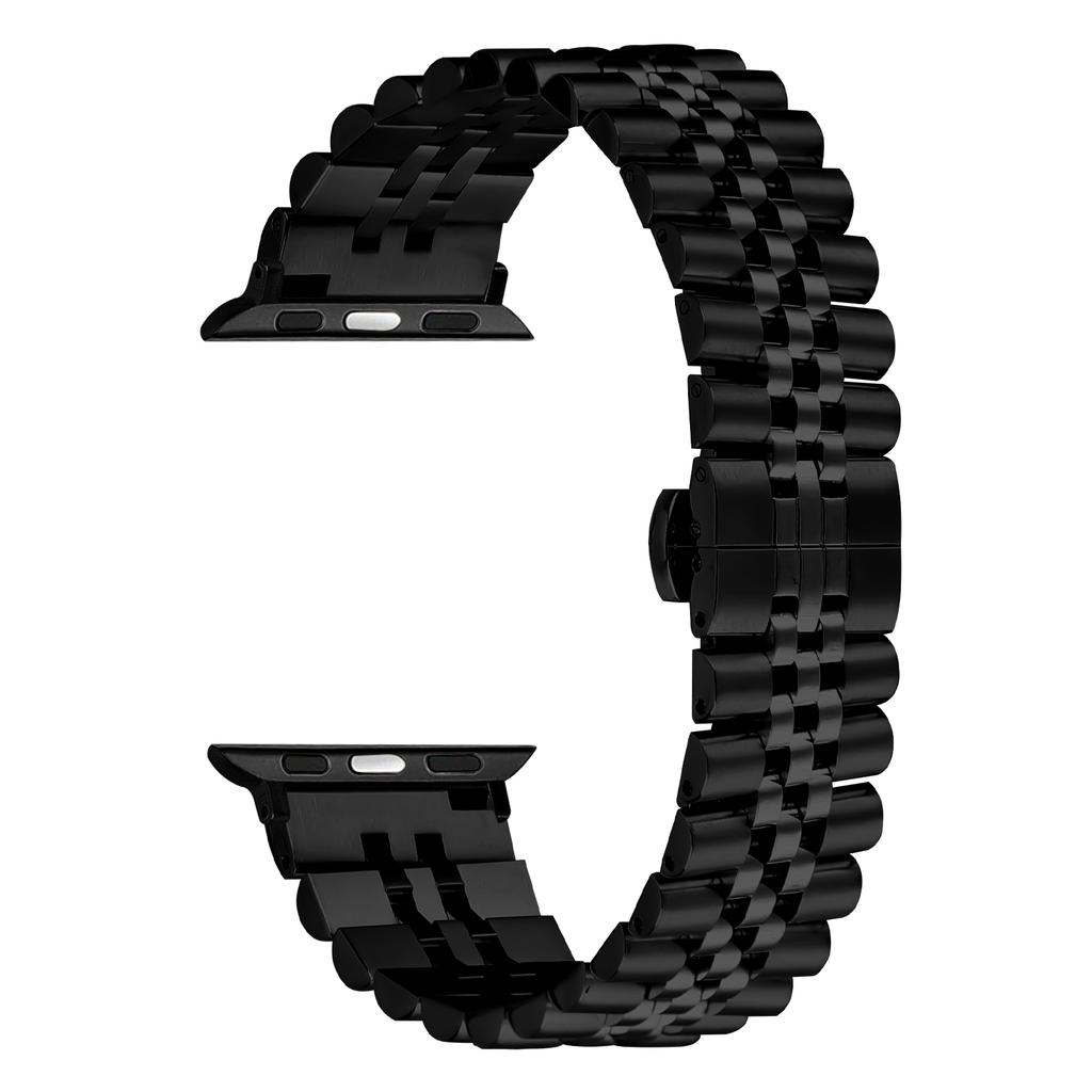 Metal Watch Band for Apple Watch Series 10 9 8 7 SE 6 5 4 3 2 1 42mm 41mm 40mm 38mm Replacement Strap with Butterfly Clasp