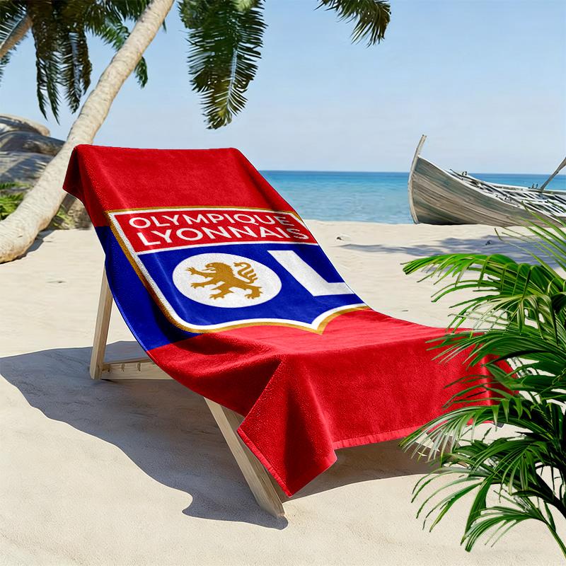 Lyon 2D Flat Print Beach Towel, Large Soft Quick Dry Towel for Beach Camping Swimming