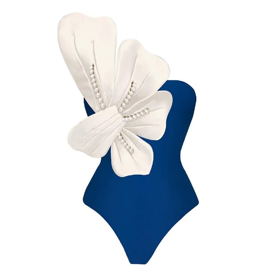2024 New Flower One Piece Swimsuit Luxury Women Swimwear Monokini Bodysuit Swim Suit Bathing Suit Belt Beach Wear