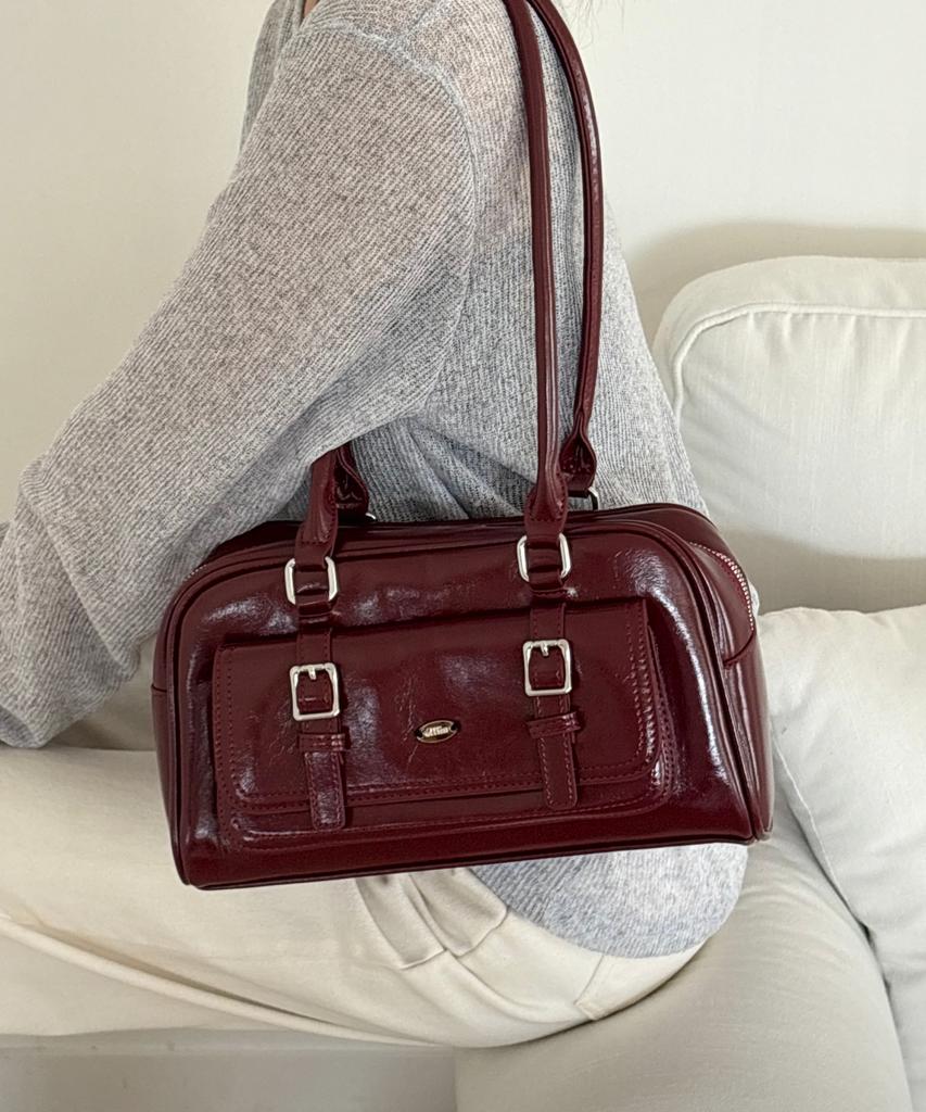 Offlin Buckle Strap Shoulder Bag_Red