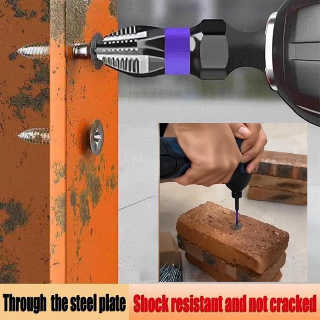 Magnetic Cross Screwdriver Bits D1 High Hardness Anti-shock Batch Head Non-slip Impact Driver Bit Sets for Power Drilling