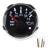 52MM 2in IP67 Oil Pressure Gauge 0‑5BAR 0‑73PSI Meter with Smart Alarm for Cars Yachts BoatsBlack Dial
