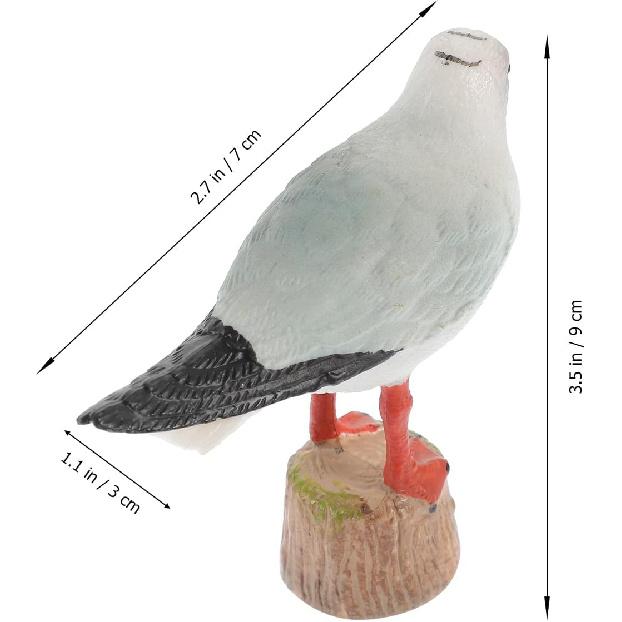 STOBOK Small Seagull Statue Nautical Bird Figurine White Seagull Statue Miniature Seagull Figure Ornaments Desk Seagull Figure Decorations