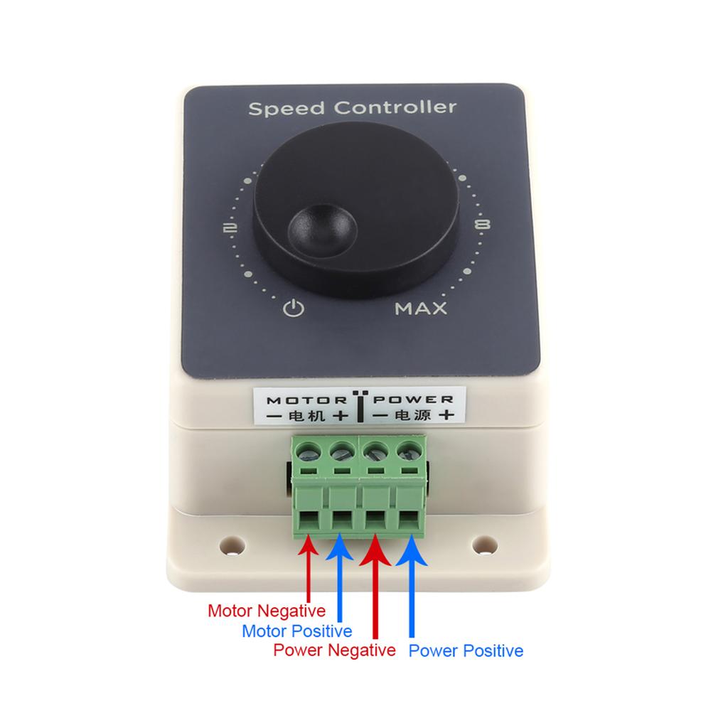 Motor Governor Speed Controller Speed Regulator DC10-60V 20A Pulse Width Modulator PWM Motor Speed Controller Waterproof Shell