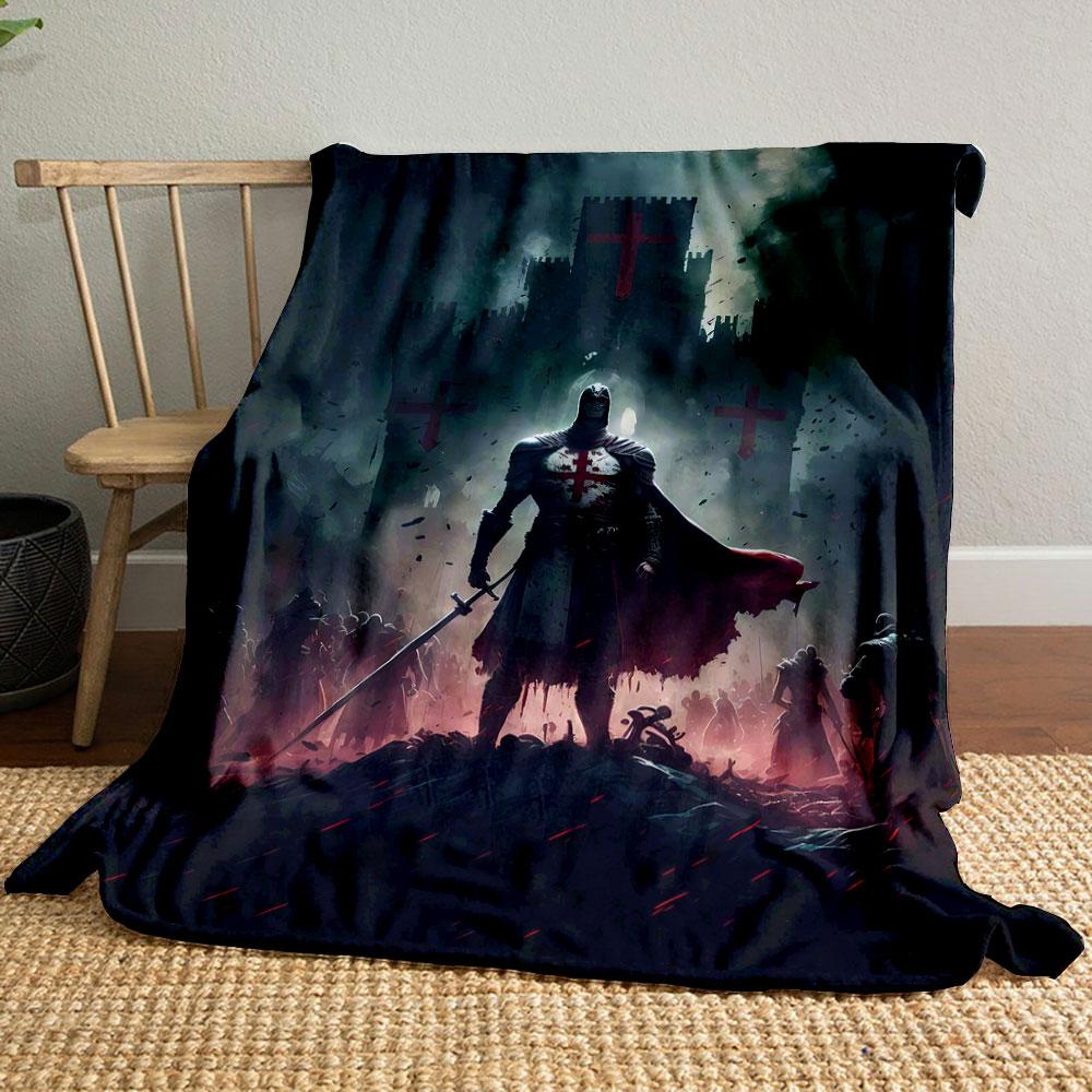 

Crusader Knight Castle Blanket Printed Blanket for Living Room Bed Couch lunch break Soft Cozy Blanket for Friend s festival Gift 80cm x 120cm