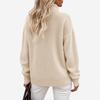 Women's Casual Loose Fit Long Sleeve Zip-Up Hoodie with Collar