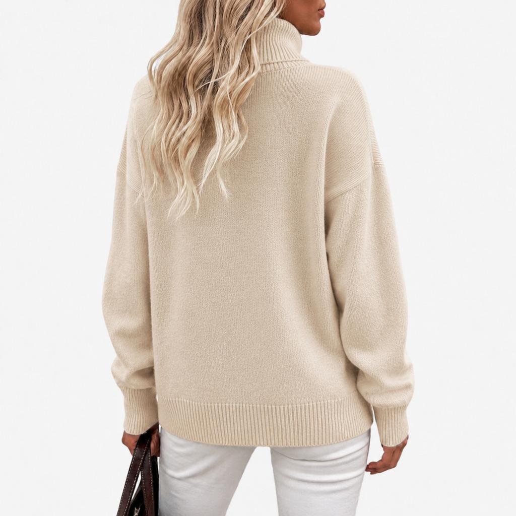 Women's Casual Loose Fit Long Sleeve Zip-Up Hoodie with Collar