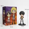6pcs Anime Attack on Titan Anime Eren Levi Hange Zoe Erwin Smith Mikasa Ackerma PVC Action Figure Model Toy