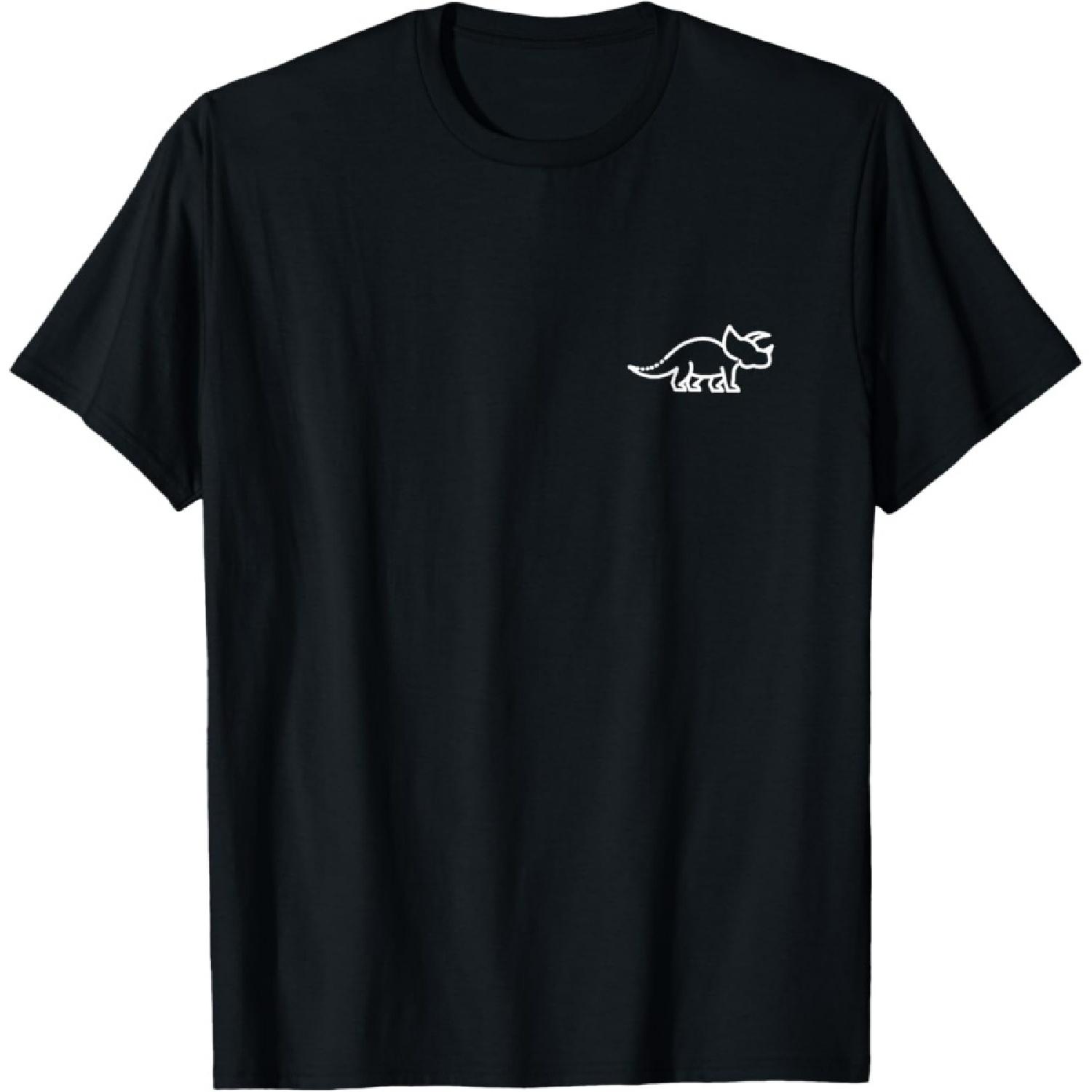 

Triceratops For Men Women & Kids _ Dinosaur Badge T-Shirt XXXXXL чорний