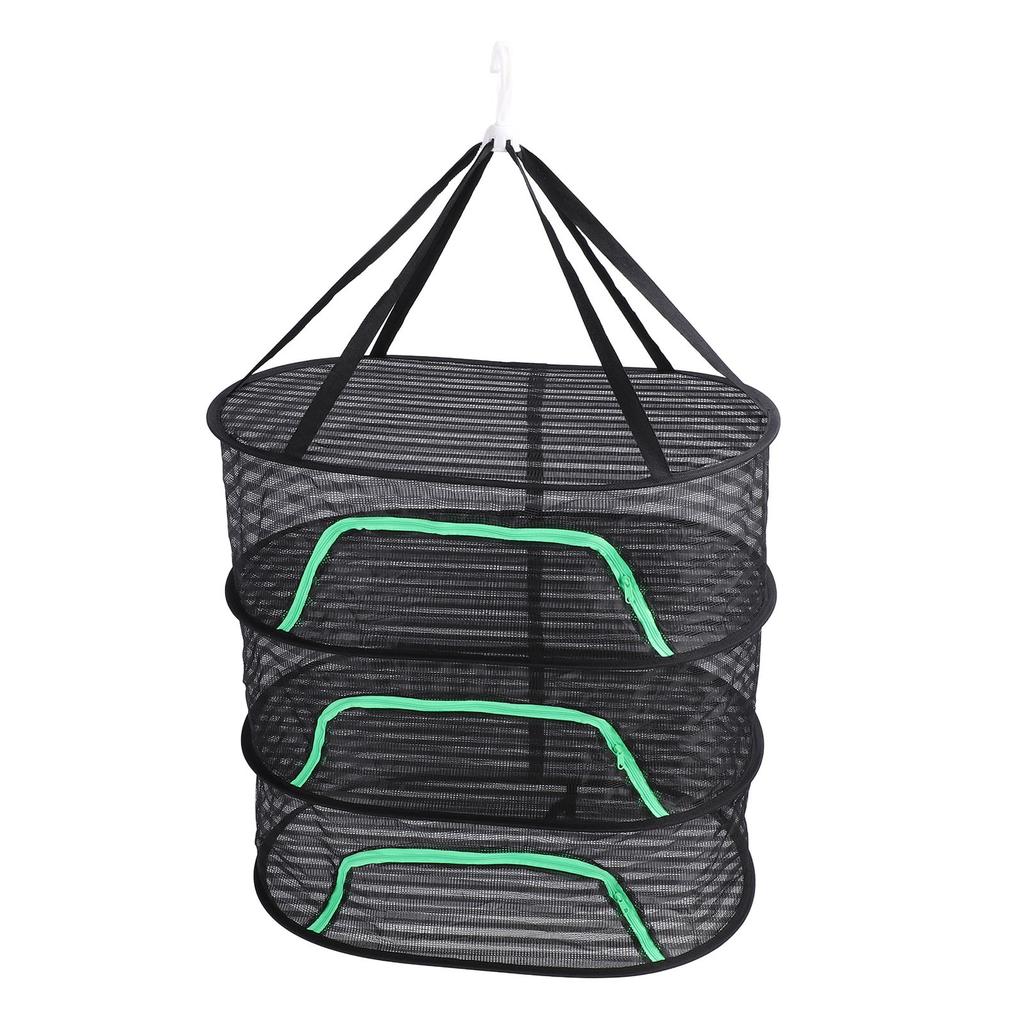 Hängendes Trocknungsnetz mit Reißverschluss Atmungsaktives Polyester Faltbares Hängendes Netz Trockengestell für Fisch Gemüse Obst Blütenblätter