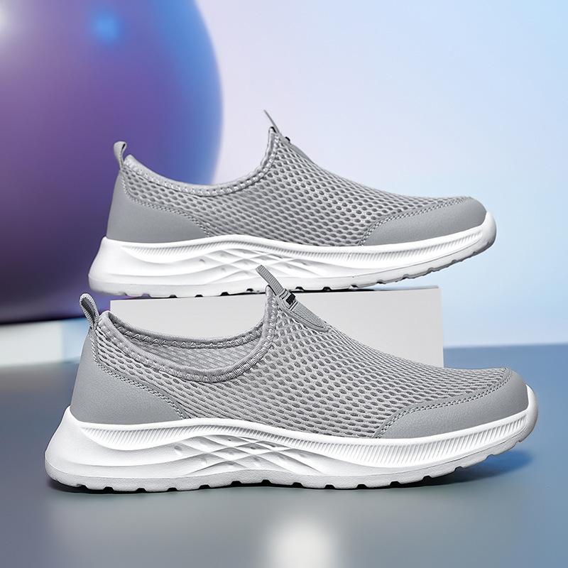 One-Foot Casual Shoes Men's Mesh Breathable Lightweight Sports Shoes Fashionable Versatile Trendy Travel Shoes Comfortable