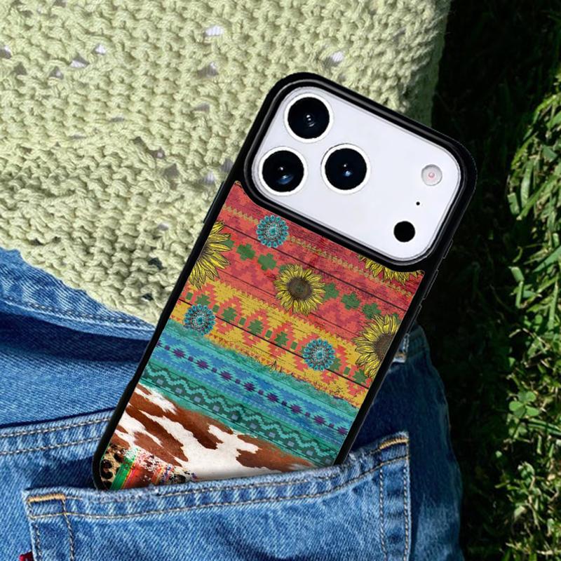 Cowboy Cowgirl Howdy Western Ranch Boho Phone Case Cover for IPhone 11 12 13 14 15 16e 17 Pro Max Coque for IPhone 17 Air