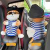 Cartoon Plush Car Tissue Box for Armrest: Cute Hanging Paper Dispenser and Interior Decoration