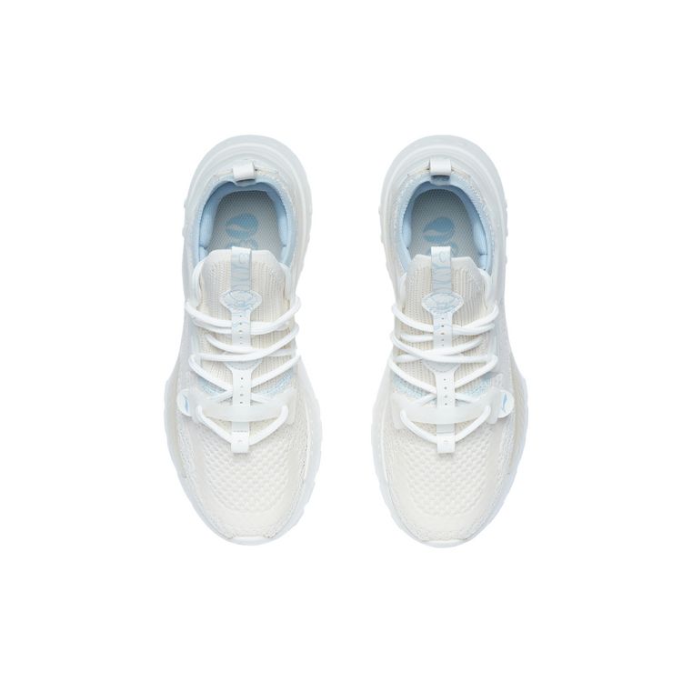 Li-Ning Jizhu Trendy Casual Shock Absorbing Breathable Non-Slip Running Shoes Women Sneakers Cloud-White AGLR190-2