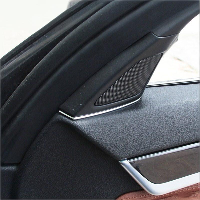 1 Pair Car Interior Front Door Speaker Cover Gap Trim Interior Mouldings Accessories for BMW 5 Series F10 F18 2011-2013