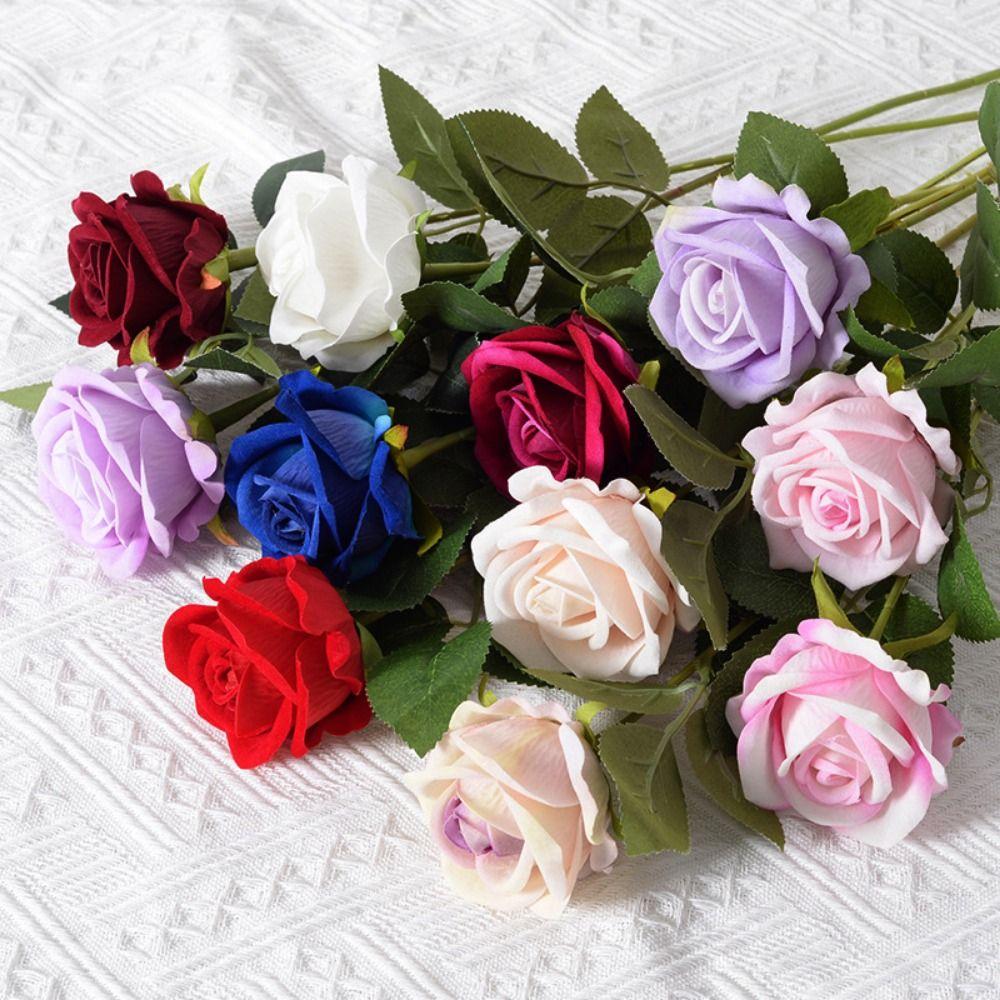 5pcs 10 Colors Simulated Rose DIY Party Decoration Artificial Flowers New Small Rose Home Decor