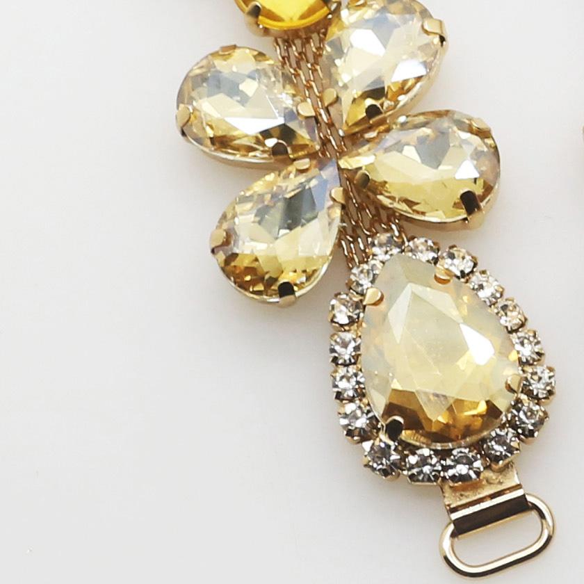 2018 New Charm 105MM Acrylic Chain DIY Garment sewing accessories Metal Crystal Rhinestone bikini Connectors buckle