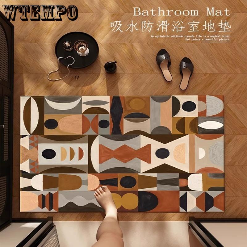 Bathroom Floor Mat Door Mat Absorbent and Non Slip Floor Mat Home Floor Mat Dirt Resistant