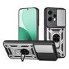 For Oppo Reno14 5G (Global) Case with Slide Camera Lid PC+TPU Kickstand Phone Cover