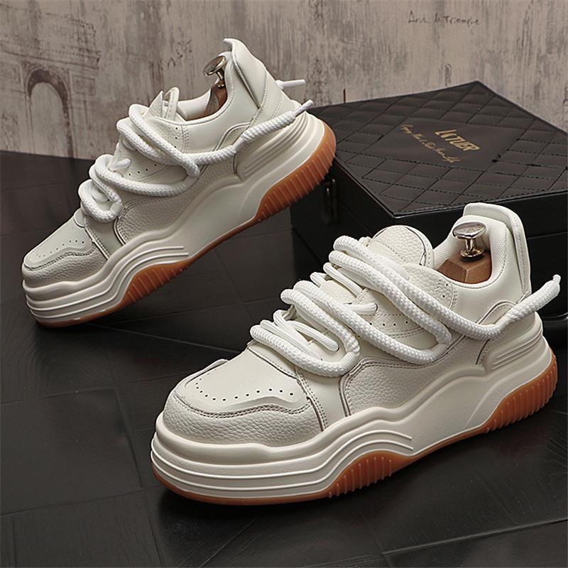 

2024 модные новые мужские кроссовки на платформе удобные дышащие мужские дизайнерские туфли оригинальные мужские белые кроссовки Zapatillas De Hombre 38 белый