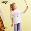 MQD Girls' Cartoon Print Bow T-shirt