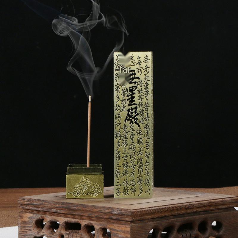 Douyin Bestseller: Sandalwood & Agarwood Incense Sticks with Osmanthus Scent, Heart Sutra Vertical Burner & Holder for Home