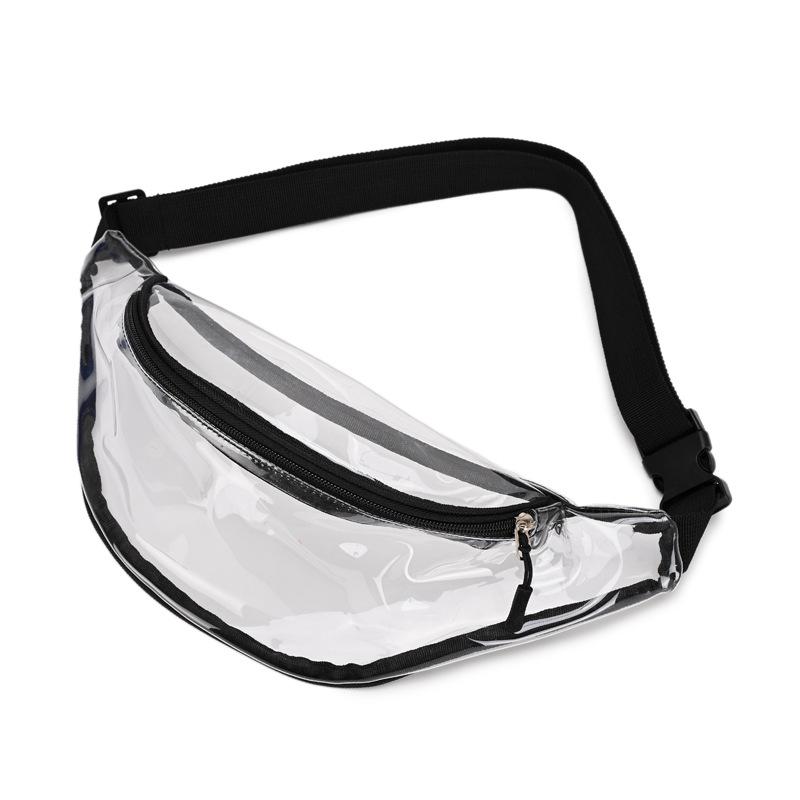 Customizable Transparent PVC Crossbody Bag for Women: Waterproof, with Logo, Ideal for Outdoor Sports & Beach.