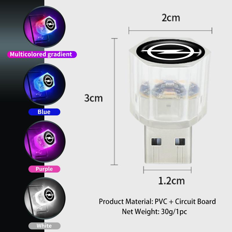 Car LED Ambient Light USB Free Installation Interior Decorative Atmosphere Light For Opel Corsa Astra Insignia Vectra Zafira