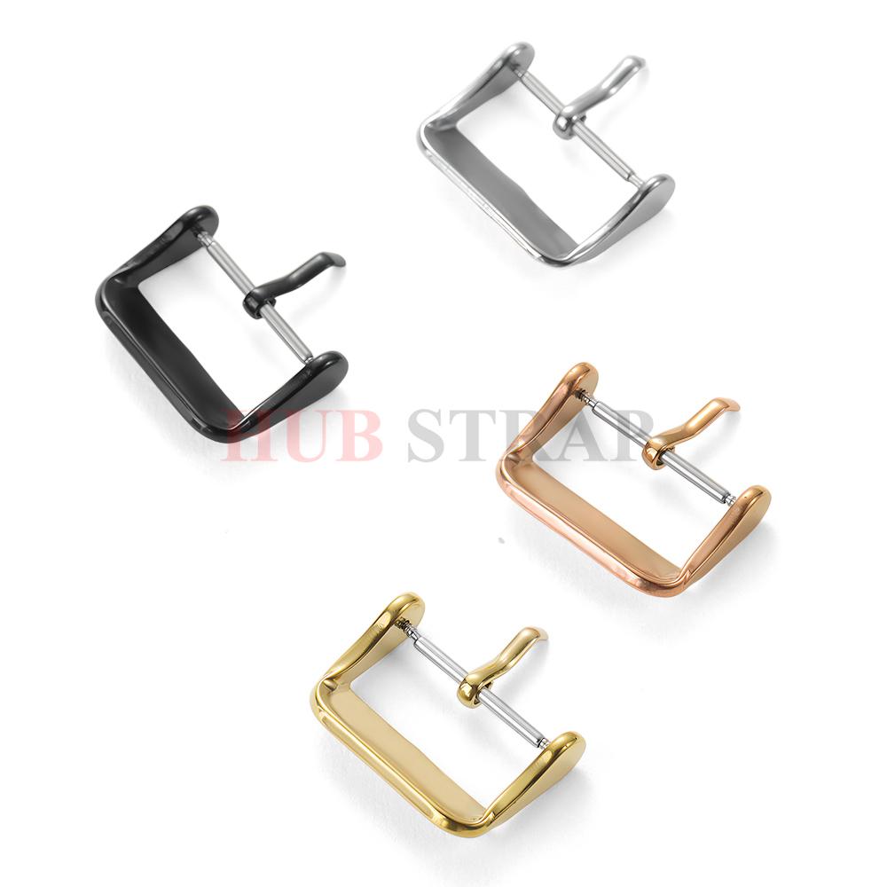 12/14/16/18/20/22mm Edelstahl Dornschließe Armbänder Schließe Uhrenzubehör für Silikon Lederband Armband Uhr Schließe