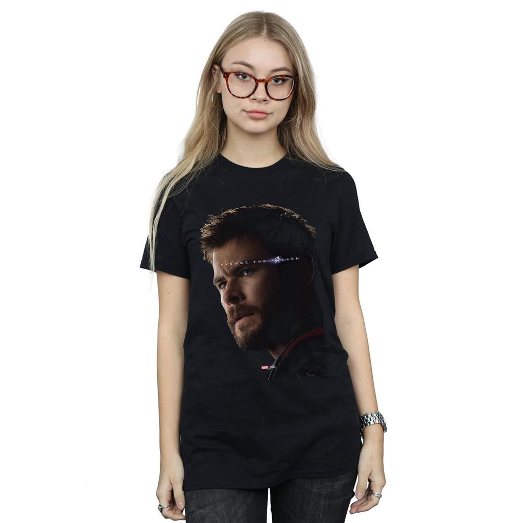 Marvel Womens/Ladies Avengers Endgame Avenge The Fallen Thor Cotton Boyfriend T-Shirt