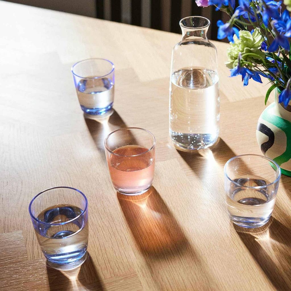 Arabia Oma Pair 1072105 [Officially Imported] Tumblers, Approx. 280ml, (2-Piece Set), Aqua,