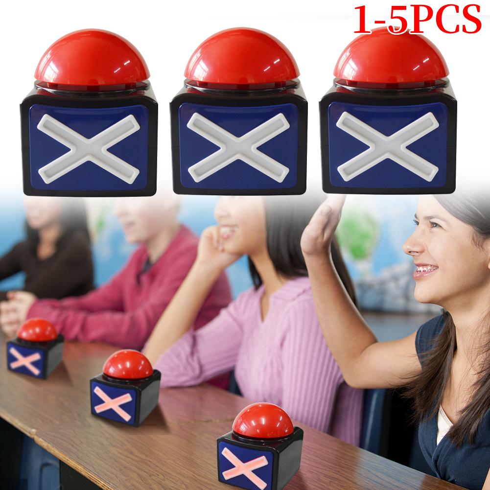 Red Contest Answer Button with Sound and Light Trivia Quiz Got Talent Buzzer Response Buzzers for Contest/Game Show/ Party