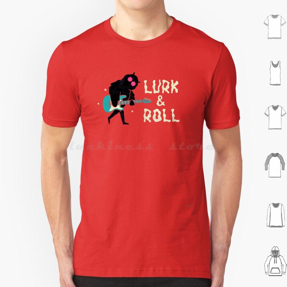 Lurk And Roll T Shirt Cotton Men Women DIY Print Mothman And Roll Moth Cryptid Lurk Paranormal Cryptozoology Music Creature