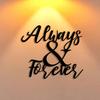 Metal Wall Art Always Forever Vintage Plaque Romantic Gift Home Decor