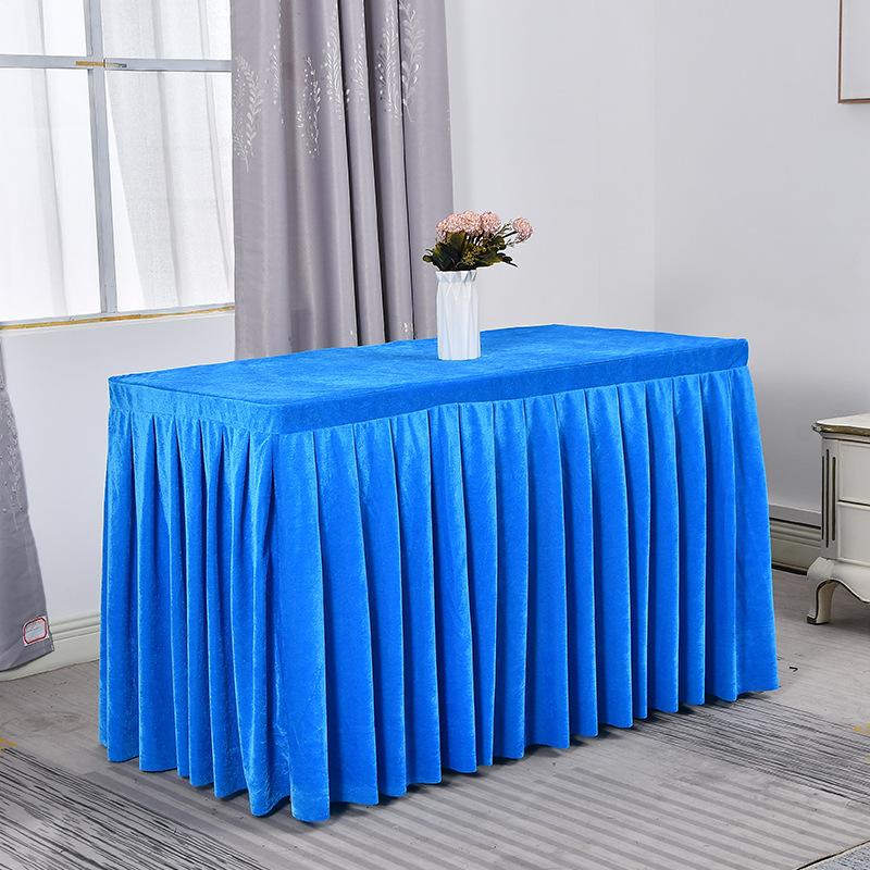 Konferenztischdecke für Hotels, rechteckige Tischdecke für Büros, Anmeldebereich, Flanelltischdecke, Tischüberzug, Tischrock