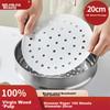 MEIJINJIA Steamer Paper, 20cm X 100 Sheets, Disposable Food-Grade Paper for Buns And Mantou, Non-Stick Household Steamer Liner Paper, Round Shape