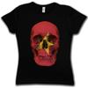 Vietnam Flag Skull Graphic Print T-shirt