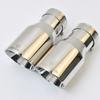 RE 1PCS Exhaust Tip 2.5 Inch Inlet 4 Inch Outlet 7.5" Long 304 Stainless Steel Slant Mouth Double-layer Exhaust Tailpipe Tip Do