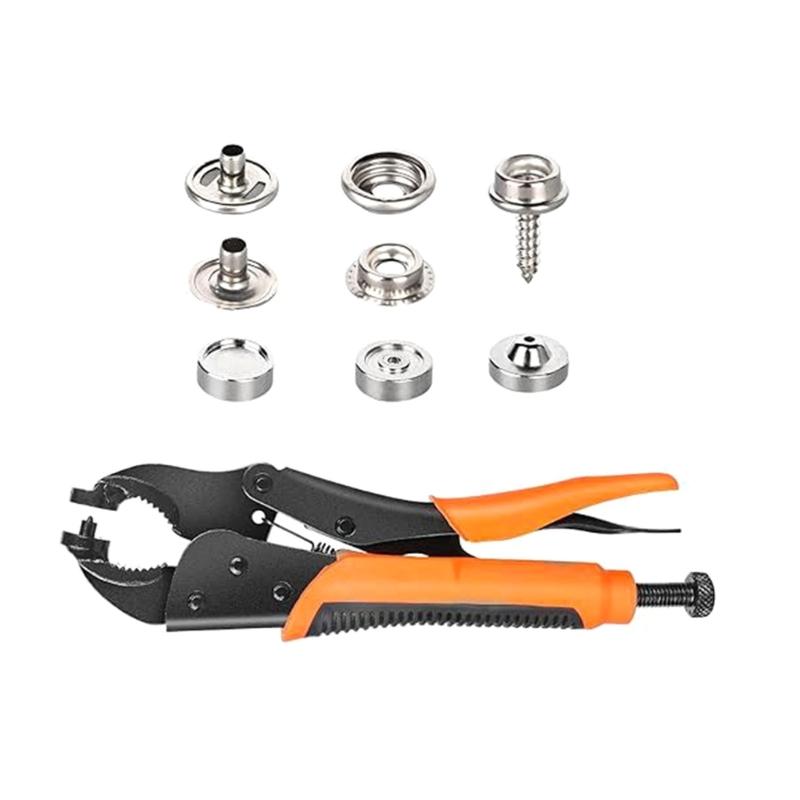 Snap Fastener Tool Set Snap Fastener Pliers Adjustable Snap Setter Snap Install Tool Pliers for Replacing Tarps