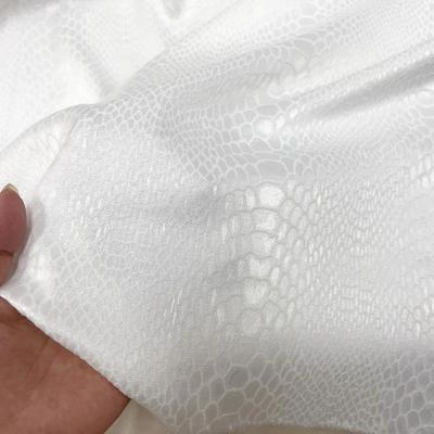 Micro-elastic Coated Python Patterned Fabric Pants Skirt Designer Clothing Fabrics Wholesale Cloth for Diy Sewing Material