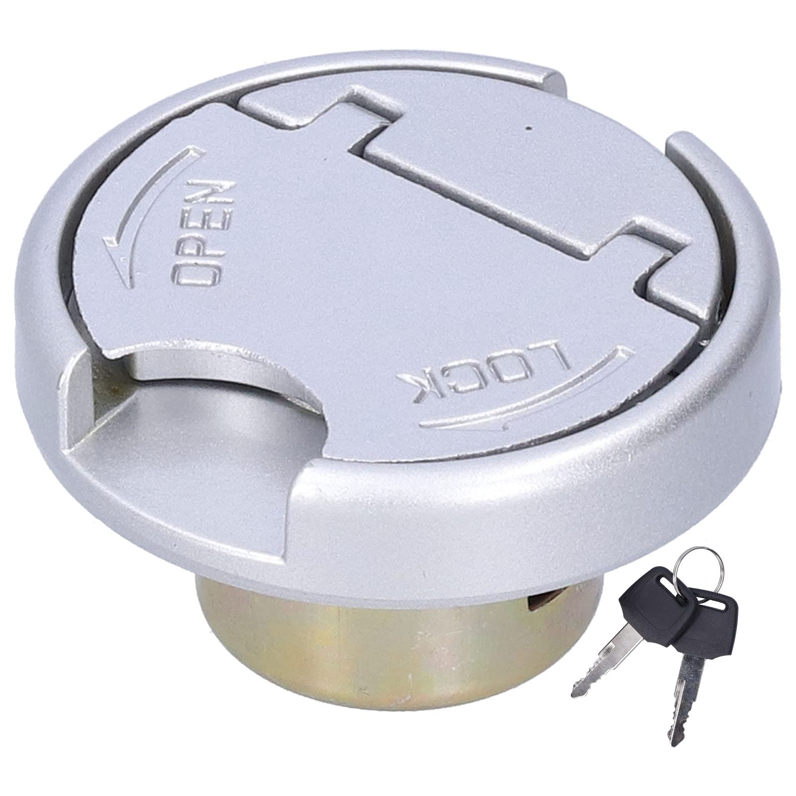 

Gas Tank Cap, Qiilu Keyed Gas Tank Lock Cap Stainless Steel Parts Stainless Steel normal